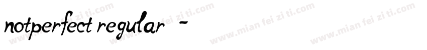 notperfect regular 字体字体转换